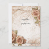 ソフトカラーのバラのウェディング 招待状 (裏面)