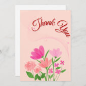 ソフトカラーのフローラサンキューカード シーズンカード (正面/裏面)