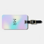 ソフトカラーのホログラフィック背景2荷物タグ ラゲッジタグ (正面横)