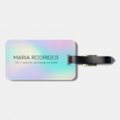 ソフトカラーのホログラフィック背景2荷物タグ ラゲッジタグ (裏面横)