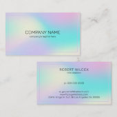 ソフトカラーのホログラフィック背景2 名刺 (正面/裏面)