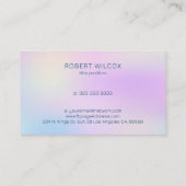 ソフトカラーのホログラフィック背景2 名刺 (裏面)