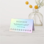 ソフトカラーのホログラフィック背景 ロイヤリティカード (裏面)