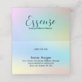 ソフトカラーのホログラフィック背景 ロイヤリティカード (内部開封)