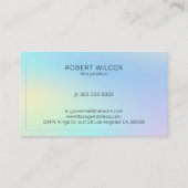 ソフトカラーのホログラフィック背景 名刺 (裏面)