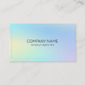 ソフトカラーのホログラフィック背景 名刺 (正面)