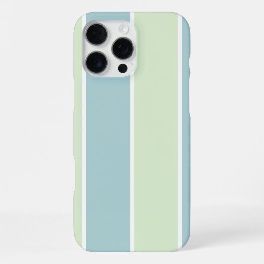 ソフトカラーの縦ストライプパターン デザイン iPhoneケース (裏面)
