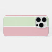 ソフトカラーの縦ストライプパターン デザイン iPhoneケース (裏面横)