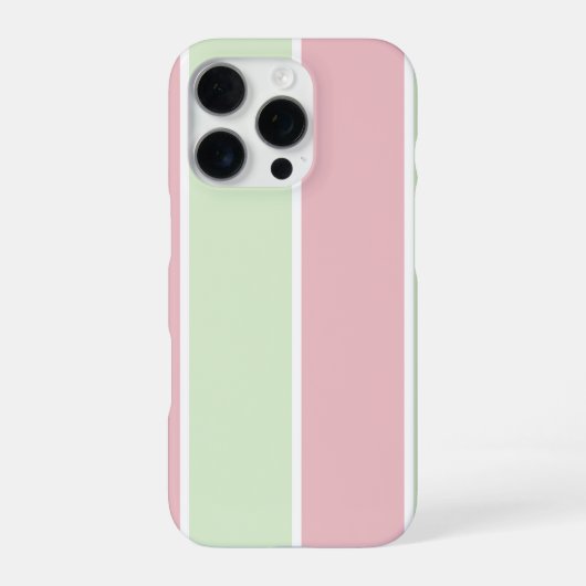 ソフトカラーの縦ストライプパターン デザイン iPhoneケース (裏面)