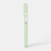 ソフトカラーの縦ストライプパターン デザイン iPhoneケース (左側面)