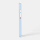 ソフトカラーの縦ストライプパターン デザイン iPhone 16ケース (左側面)