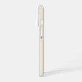 ソフトカラーの縦ストライプパターン デザイン iPhone 16ケース (左側面)