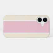 ソフトカラーの縦ストライプパターン デザイン iPhone 16ケース (裏面横)