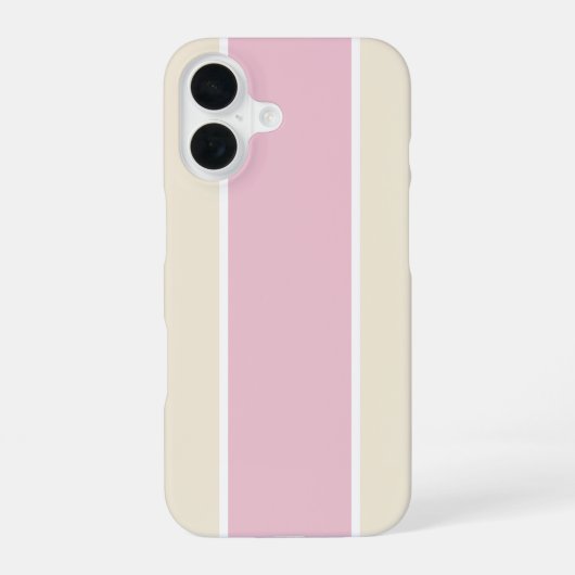 ソフトカラーの縦ストライプパターン デザイン iPhone 16ケース (裏面)
