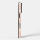 ソフトカラーの縦ストライプパターン ポイントデザイン Case-Mate iPhoneケース (裏面 / 右)