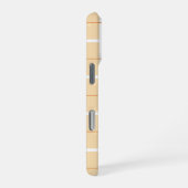 ソフトカラーの縦ストライプパターン ポイントデザイン iPhoneケース (右側面)