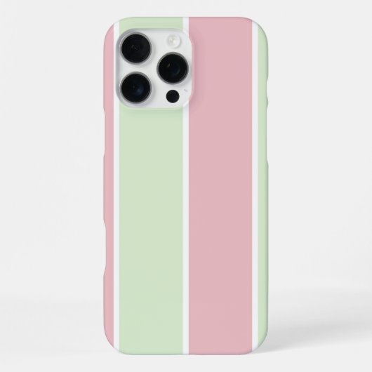 ソフトカラーの縦ストライプパターン iPhoneケース (裏面)