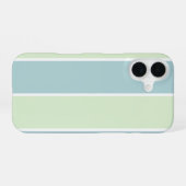 ソフトカラーの縦ストライプパターン iPhone 16ケース (裏面横)