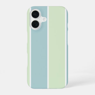 ソフトカラーの縦ストライプパターン iPhone 16ケース