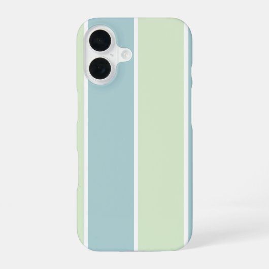 ソフトカラーの縦ストライプパターン iPhone 16ケース (裏面)
