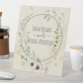 ソフトカラーの野生の花 台座サイン (インサイチュ)