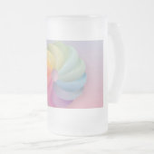 ソフトカラーグラデーション渦 フロストグラスビールジョッキ (正面右)