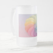 ソフトカラーグラデーション渦 フロストグラスビールジョッキ (正面左)