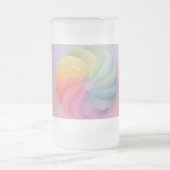 ソフトカラーグラデーション渦 フロストグラスビールジョッキ (中央)