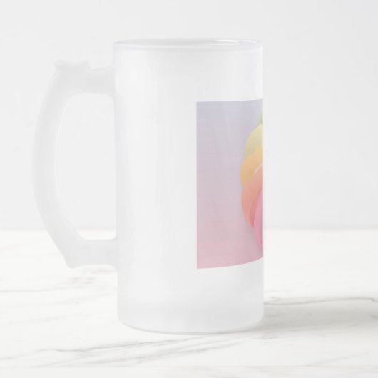 ソフトカラーグラデーション渦 フロストグラスビールジョッキ (左)