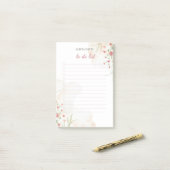 ソフトカラーシンプルの花 | お名前 | ポストイット (デスク上)