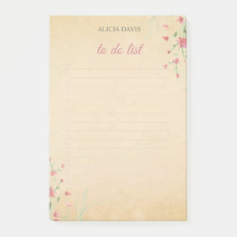 ソフトカラーシンプルの花 | お名前 | ポストイット