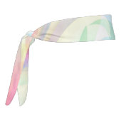 ソフトカラーズパステルスワールイエローピンクブルー抽象芸術 タイヘッドバンド (回転270)