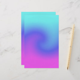 ソフトカラーズパステルスワールピンクブルーパープルアクアアート 便箋