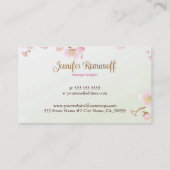 ソフトカラーズピンクさくらんぼブロッサムナチュラルスパ 名刺 (裏面)