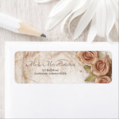 ソフトカラーバラ結婚の差出人住所 ラベル (インサイチュ)
