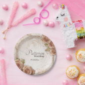 ソフトカラーバラ結婚ズ ペーパープレート (パーティー)