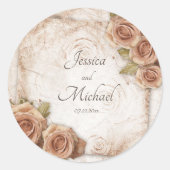 ソフトカラーバラ結婚ズ ラウンドシール (正面)