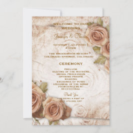 ソフトカラーバラ結婚式 プログラム