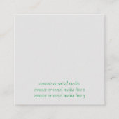 ソフトカラーフローラ名刺 スクエア名刺 (裏面)