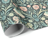 ソフトカラーボタニカルアールヌーボー ラッピングペーパー (ロールコーナー)