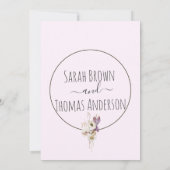 ソフトカラーワイルドフラワーベビーピンク招待状 (裏面)