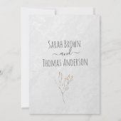 ソフトカラーワイルドフラワー焦げオレンジ招待状 招待状 (裏面)