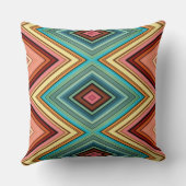 ソフトカラー数々のダイヤモンドおよびストライプ クッション (裏面)