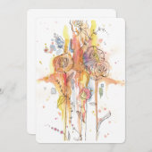 ソフトカラー水彩フローラ全大事な行事 サンキューカード (正面/裏面)