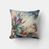 ソフトカラー鮮やかの抽象芸術フローラデザイン クッション (正面)
