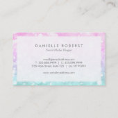 ソフトカラー《写真》ぼけ味きらめくグリッター 名刺 (裏面)