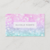 ソフトカラー《写真》ぼけ味きらめくグリッター 名刺 (正面)