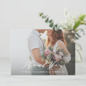 ソフトカリフ結婚トの感謝フォトカード サンキューカード (スタンド正面)