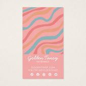 ソフトカーブピンクイヤリングジュエリー表示カード (裏面)