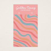 ソフトカーブピンクイヤリングジュエリー表示カード (正面)